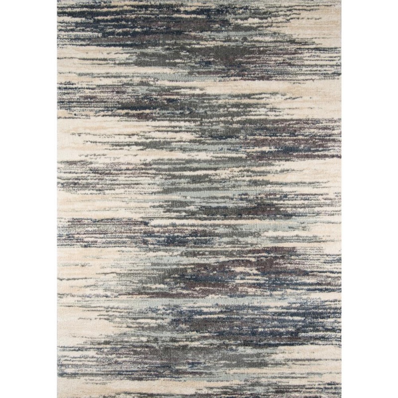 Contemporary Rectangle Area Rug, Grey, 7'10" X 9'10"