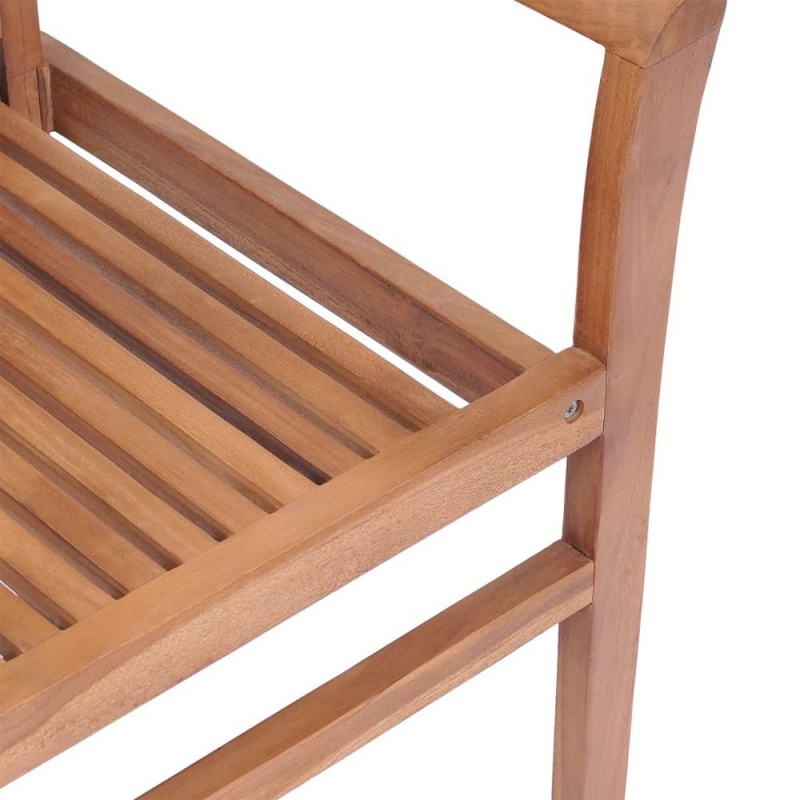 Vidaxl Stacking Dining Chairs 8 Pcs Solid Teak Wood 2945