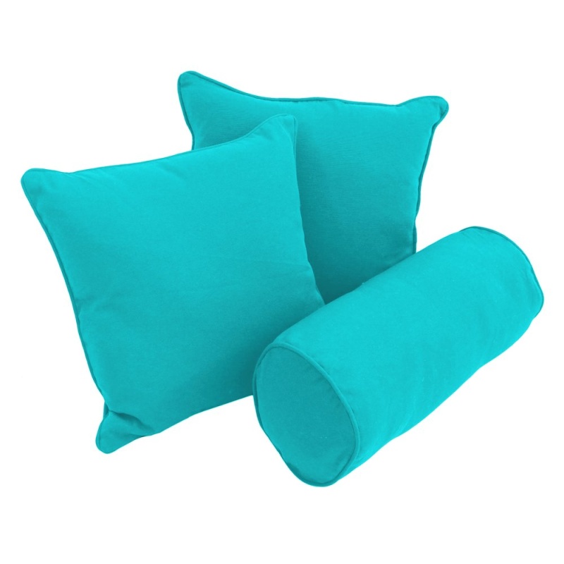 Double-Corded Solid Twill Throw Pillows With Inserts (Set Of 3)
