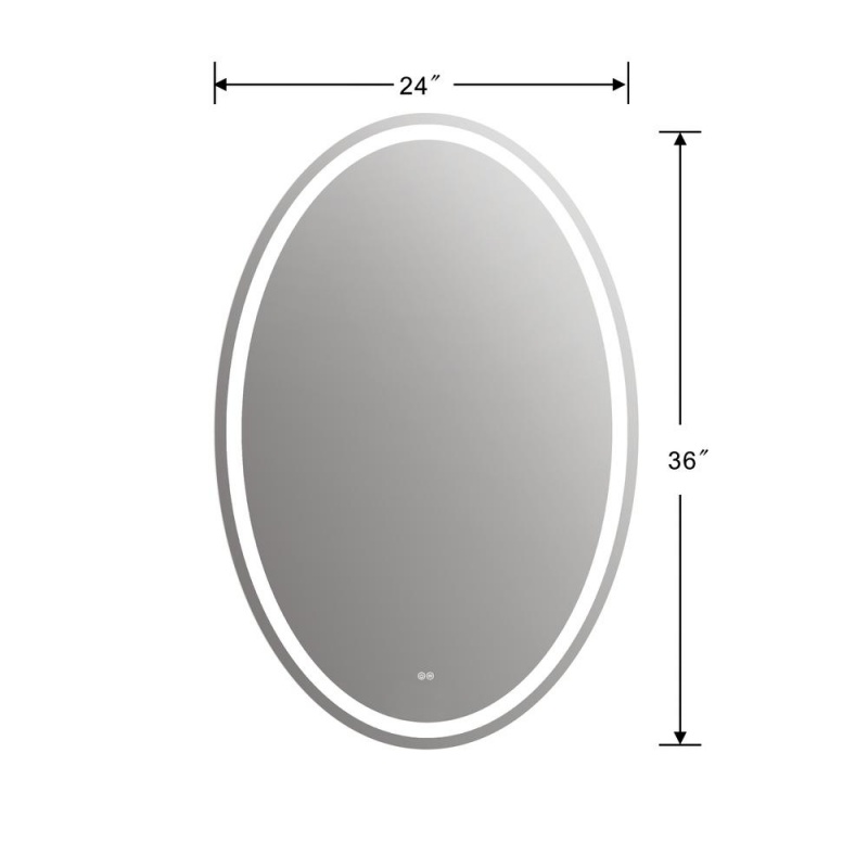 Speculo Back Lit Led Mirror 6000K Daylight White 24" Wide