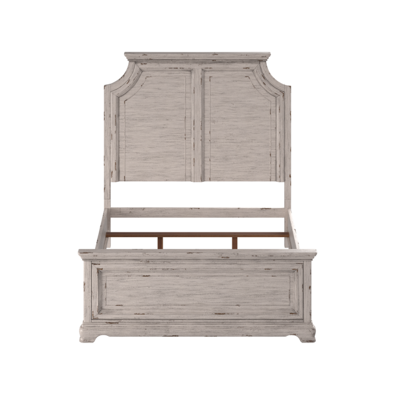 Providence King Bed, Antiqued White