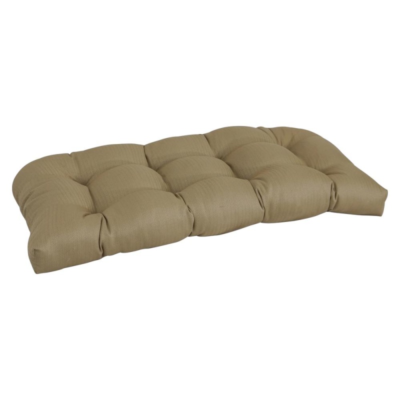 42-Inch By 19-Inch U-Shaped Premium Outdoor Tufted Settee/Bench Cushion