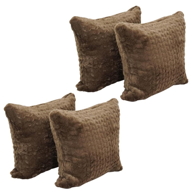 17-Inch Jacquard Throw Pillows With Inserts (Set Of 4) 9910-S4-Id-153