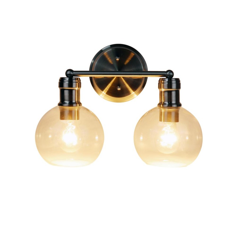 Chloe Lighting Oxa Transitional Brushed Nickel 2 Light Vanity Bath Light 14" Wide