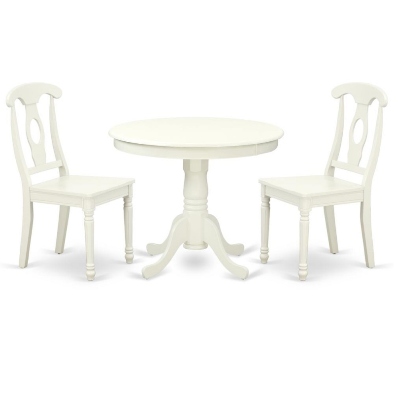 Dining Room Set Linen White, Anke3-Lwh-w