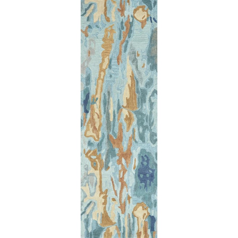 Hand Tufted Cut & Loop Pile Wool Rug, 2'6" X 8'