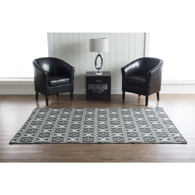 Saloniki Ikat Grey 5' x 8' Rug