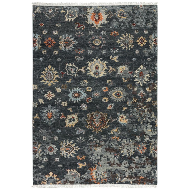 Hand Knotted Cut Pile Wool Rug, 6' x 9'