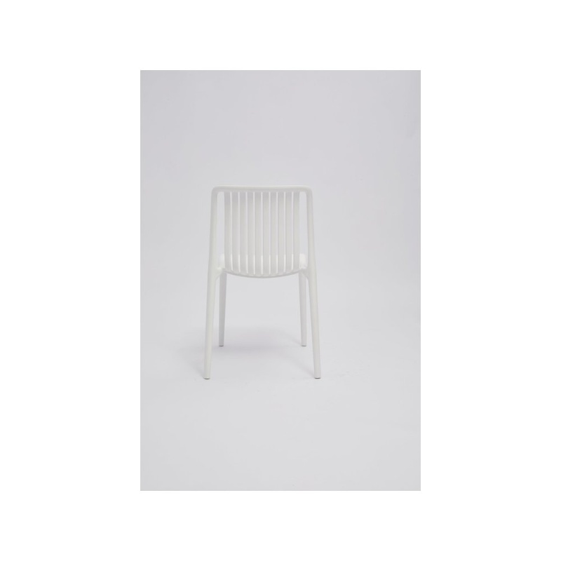 Set of 4 Polypropylene Side Chair, White