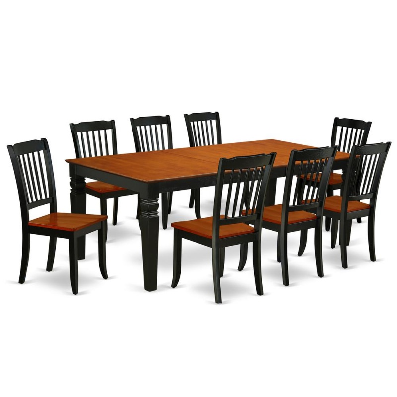 Dining Room Set Black & Cherry, Lgda9-Bch-w