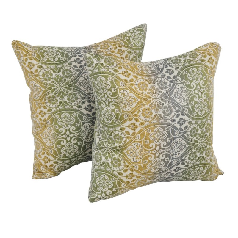 17-Inch Square Premium Polyester Outdoor Throw Pillows (Set Of 2) 9910-S2-Po-009