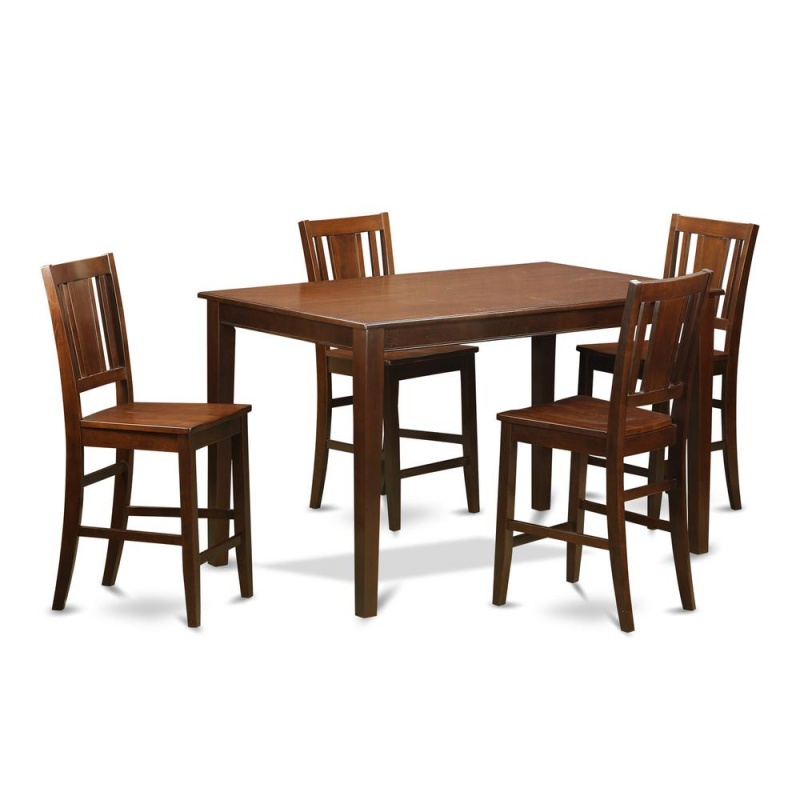 5 Pc Counter Height Table Set- Pub Table And 4 Counter Height Chair