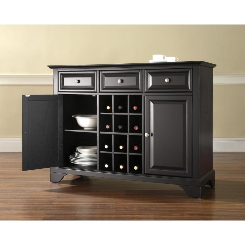 Lafayette Sideboard Cabinet W/Wine Storage Black