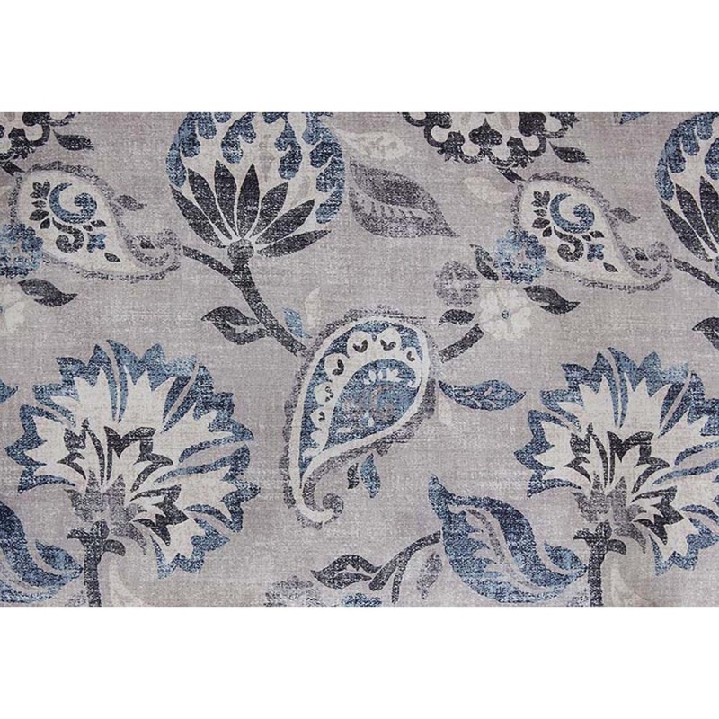 Designs4comfort Winslow Storage Ottoman, Gray Flora Fabric
