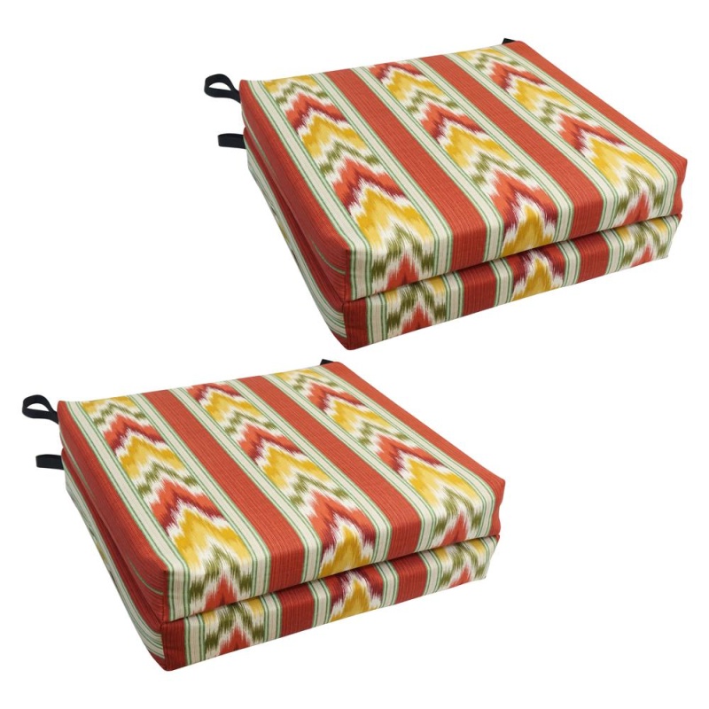 20-Inch By 19-Inch Patterned Outdoor Chair Cushions (Set Of 4) 93454-4Ch-Od-162