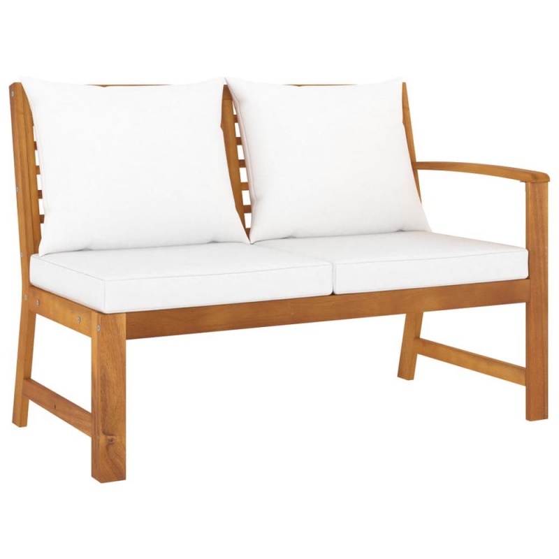 Vidaxl 9 Piece Garden Lounge Set With Cushion Cream Solid Acacia Wood 7775