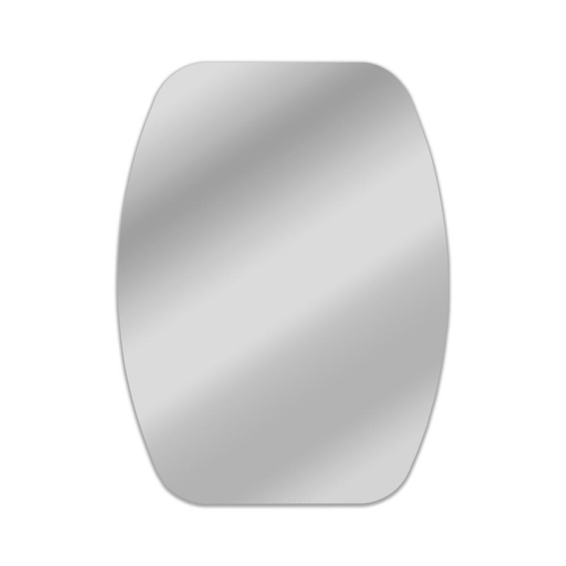Chloe's Reflection Verical/Horizontal Hanging Squared-Oval Shaped Frameless Wall Mirror 32" Height