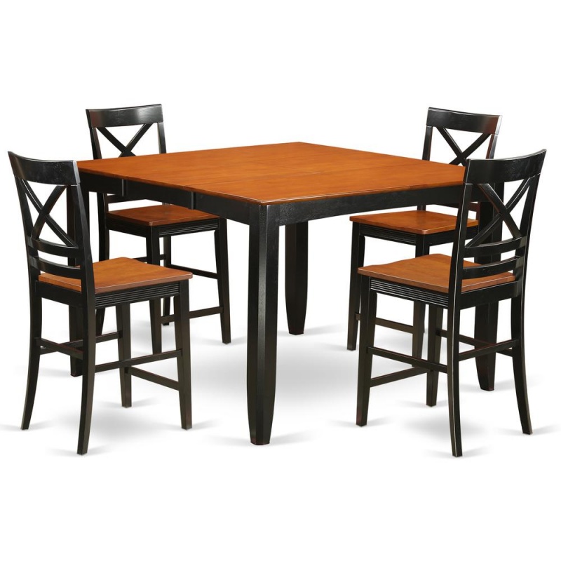 5 Pc Counter Height Table And Chair Set - Table And 4 Bar Stools