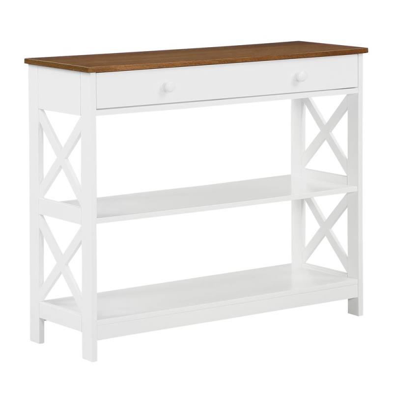 Oxford 1 Drawer Console Table With Shelves