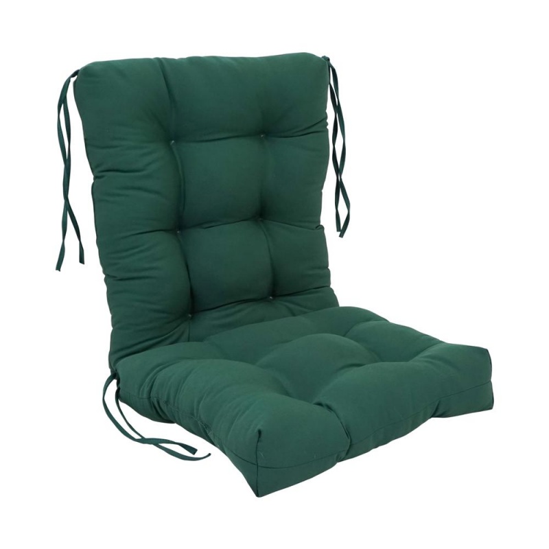 18-Inch By 38-Inch Solid Twill Tufted Chair Cushion