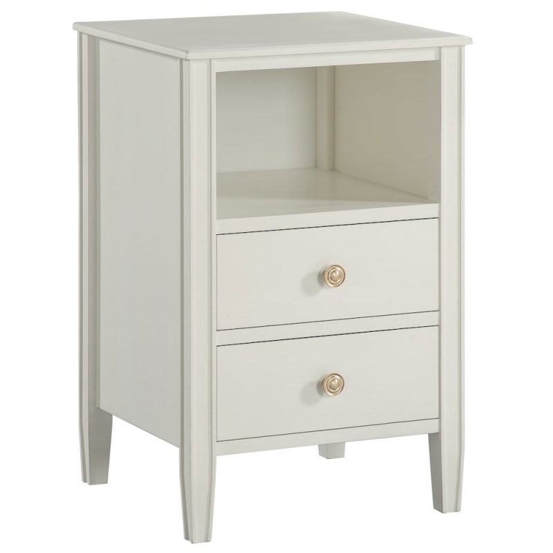 Winsley 2-Drawer Storage Nightstand - Antique White