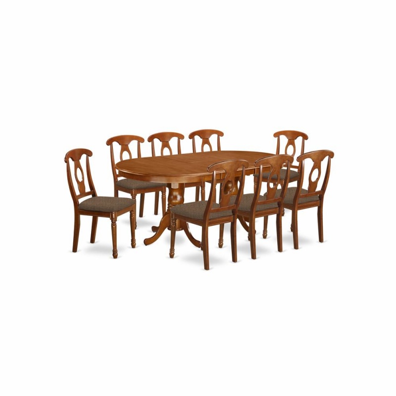 9 Pc Formal Dining Room Set-Dining Table With 8 Dinette Chairs