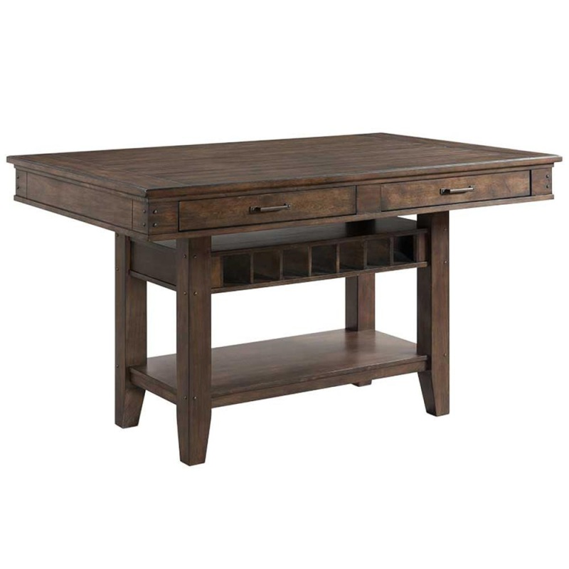 Island, 42 x 66 Counter Height in Gun Powder Gray