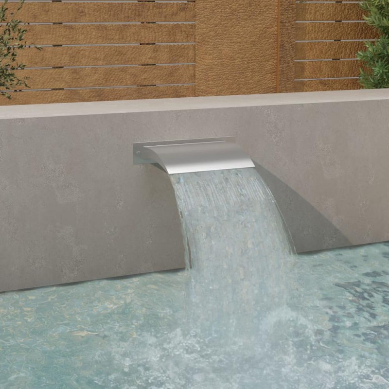 Vidaxl Pool Fountain Silver 17.7"X3.5"X10.2" Stainless Steel 8921
