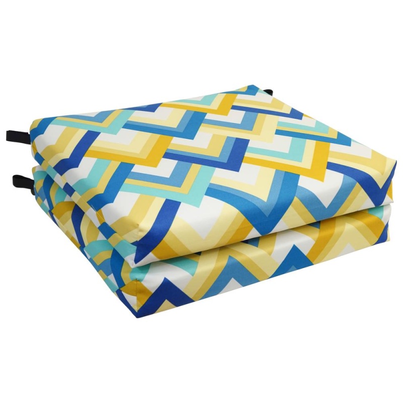 20-Inch by 19-Inch Patterned Outdoor Chair Cushions (Set of 2)