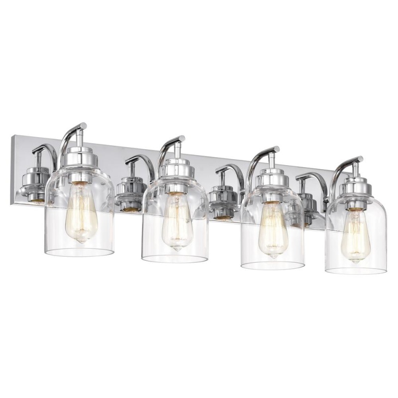 Thierry Transitional 4-Light Chrome Bath Vanity Fixture