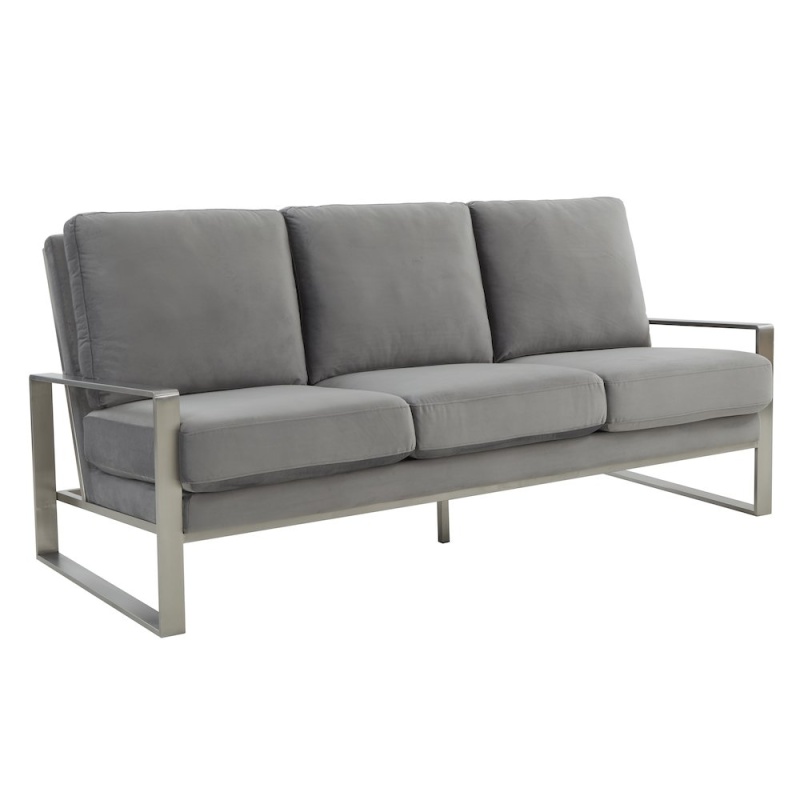 Jefferson Contemporary Modern Design Velvet Sofa