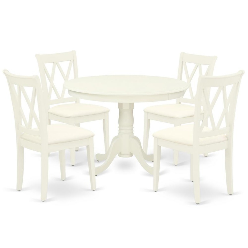 Dining Room Set Linen White, Hlcl5-Lwh-c