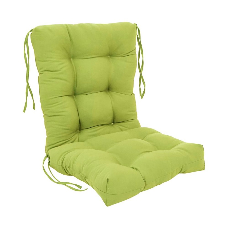 18-Inch By 38-Inch Solid Twill Tufted Chair Cushion