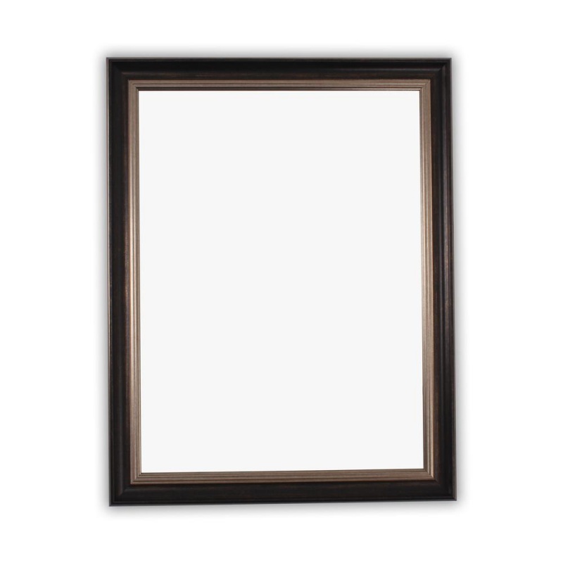 Chloe's Reflection Black Walnut Finish Framed Wall Mirror 35" Height