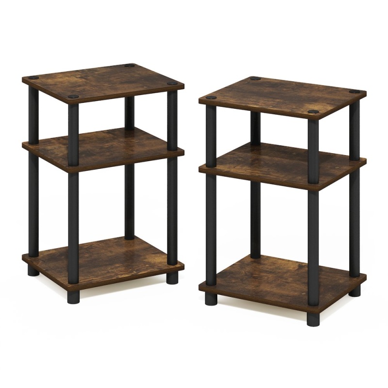 Just 3-Tier Turn-N-Tube End Table, 2-Pack