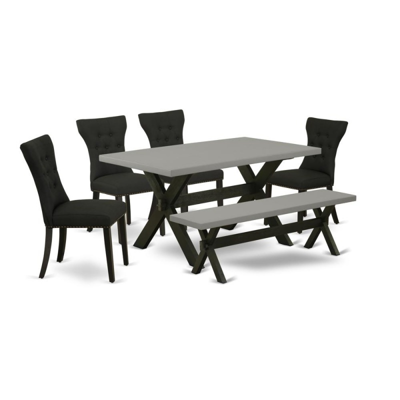 East West Furniture 6-Pc Dining Table Set