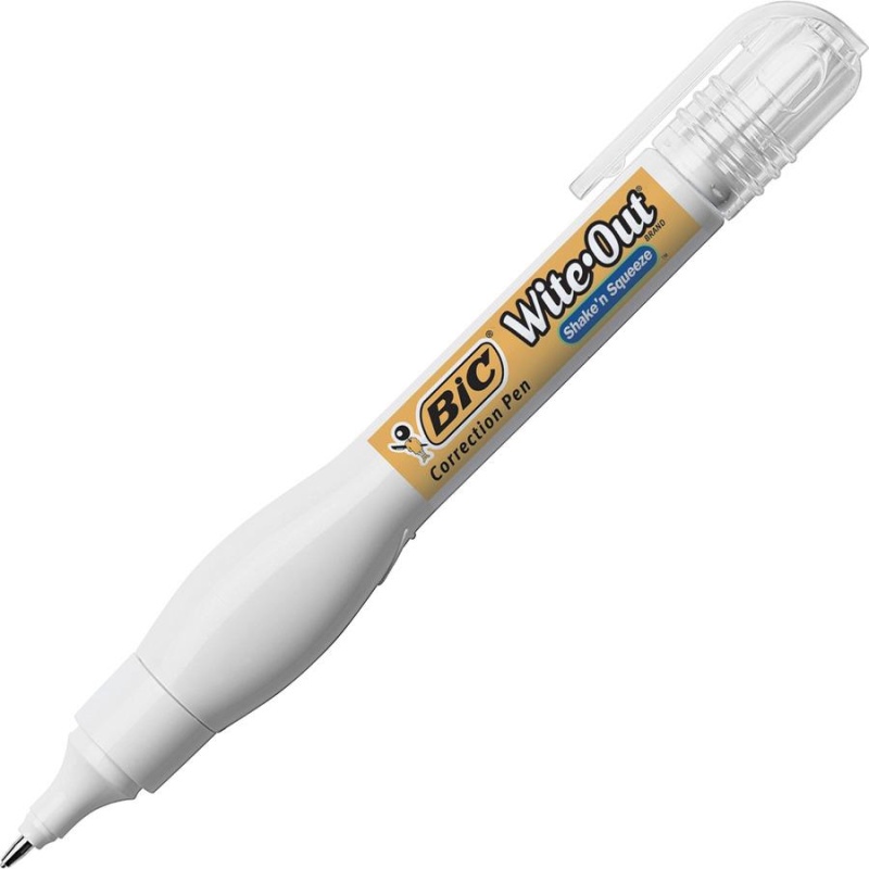 Wite-Out Shake 'N Squeeze Correction Pen - Pen Applicator - 8 Ml - White - Fast-Drying - 12 / Box