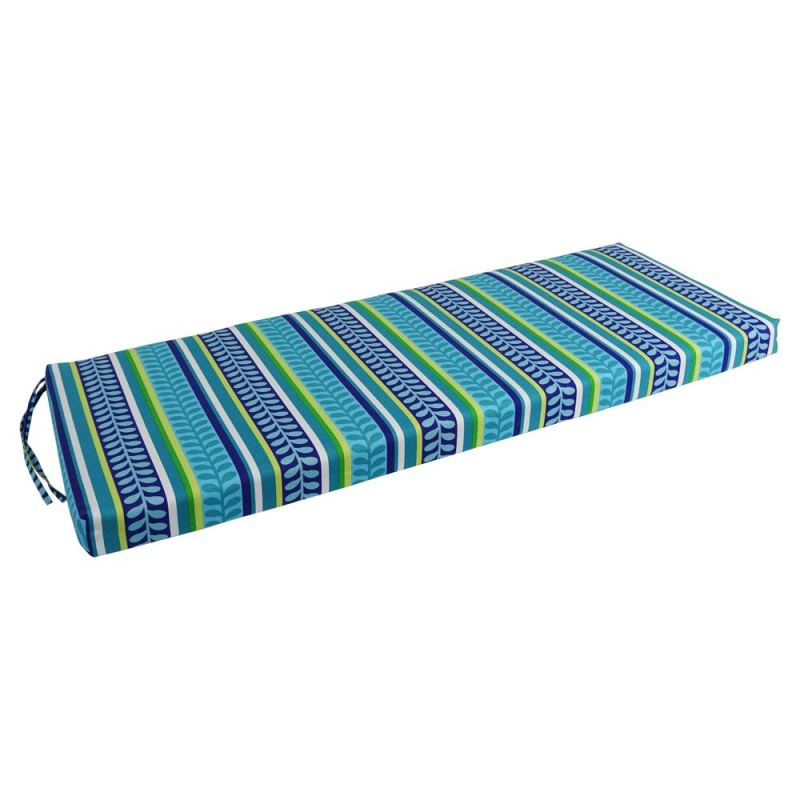 48-Inch By 19-Inch Patterned Outdoor Spun Polyester Loveseat Cushion