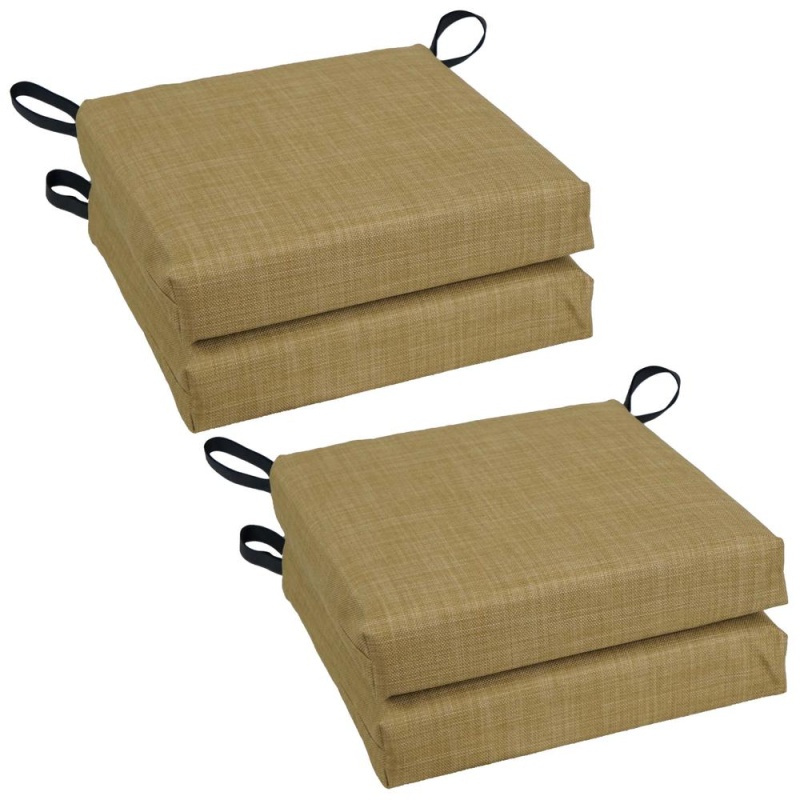 Set Of 4 Outdoor Chair Cushions, Wheat