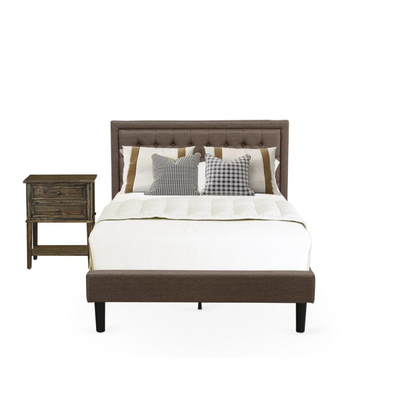 East West Furniture 2 Pc Wooden Bedroom Set