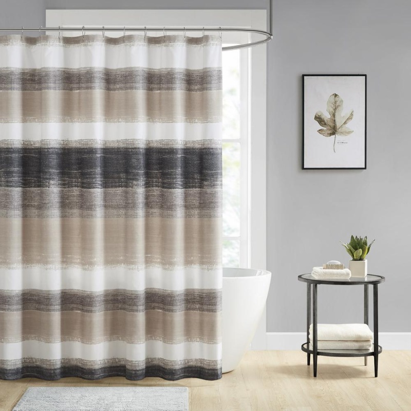 Stripe Print Shower Curtain