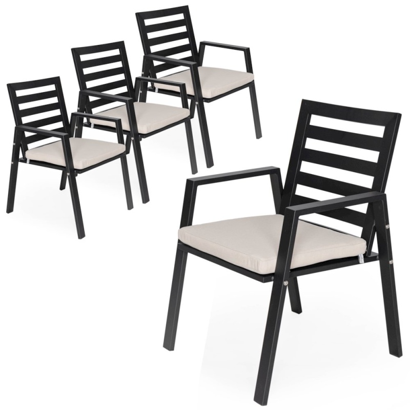 Chelsea Modern Patio Dining Armchair Set of 4