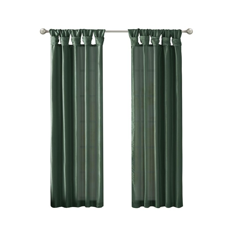 Twist Tab Lined Window Curtain Panel