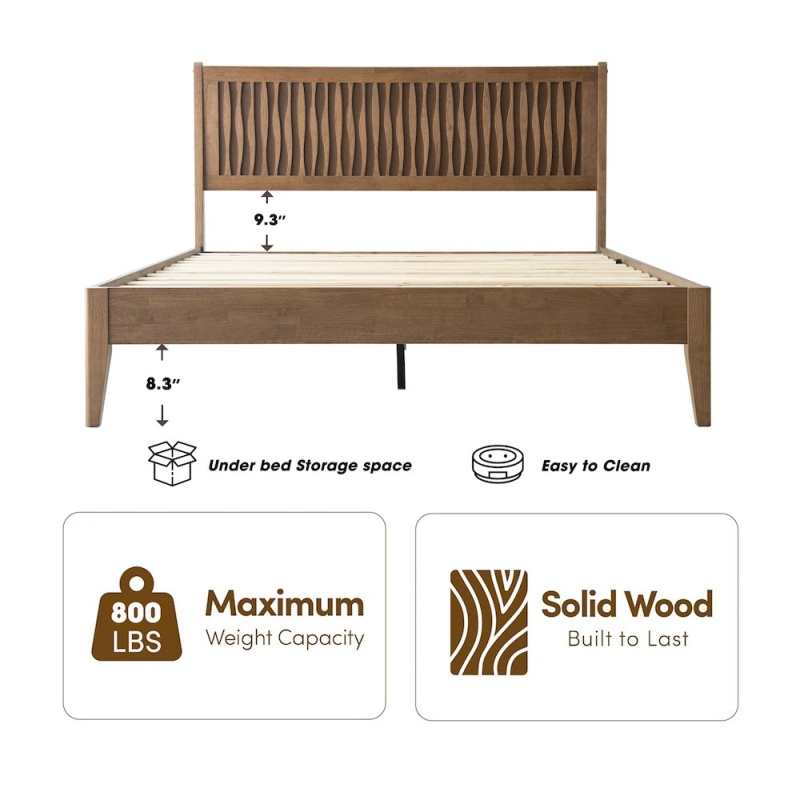 Queen Wooden Platform Bed Frame