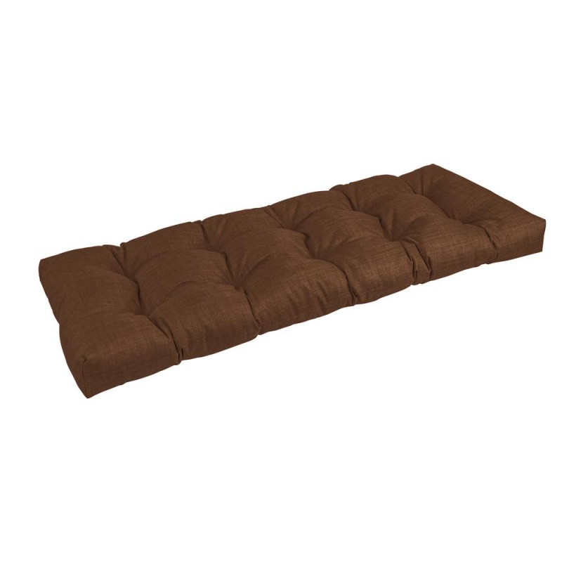 51-Inch By 19-Inch Tufted Solid Outdoor Spun Polyester Loveseat Cushion
