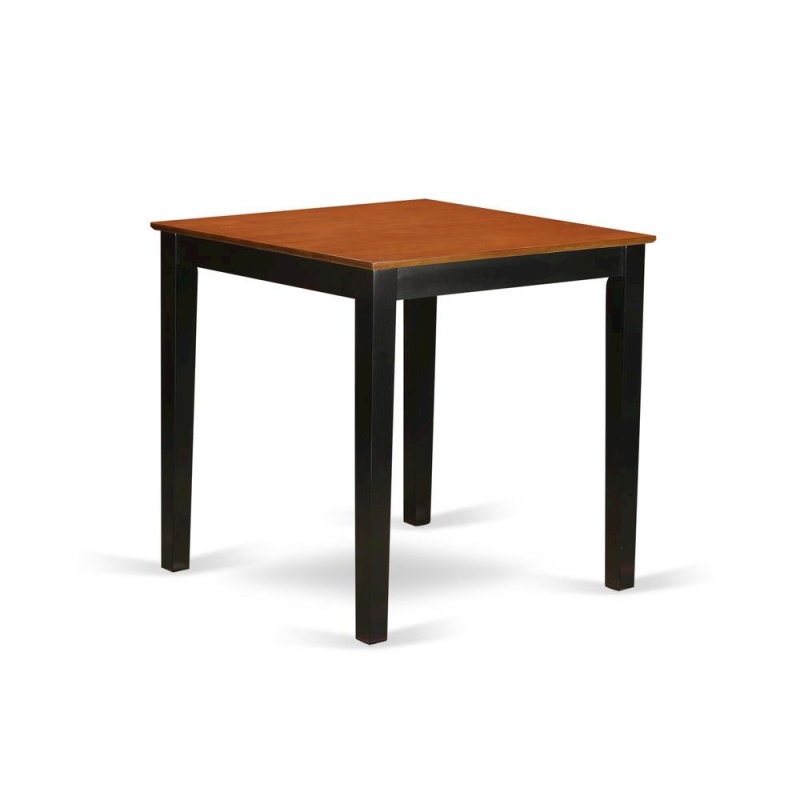 36-Square Counter Height Pub Set Table In Black And Cherry Finish"