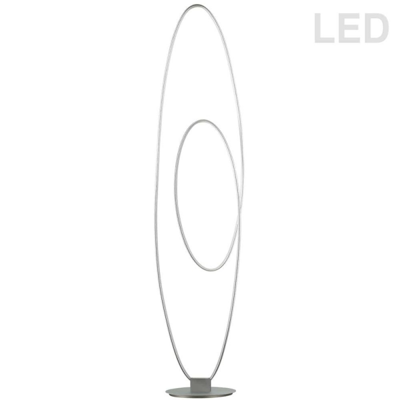 60W Floor Lamp, Silver Finish