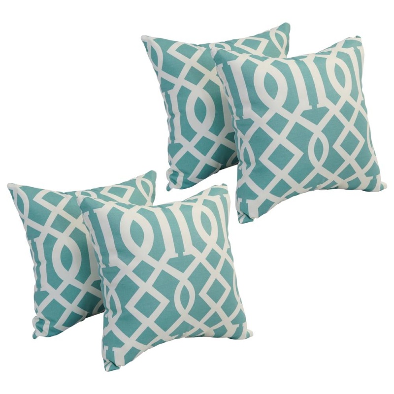 17-Inch Square Polyester Outdoor Throw Pillows (Set Of 4) 9910-S4-Od-156