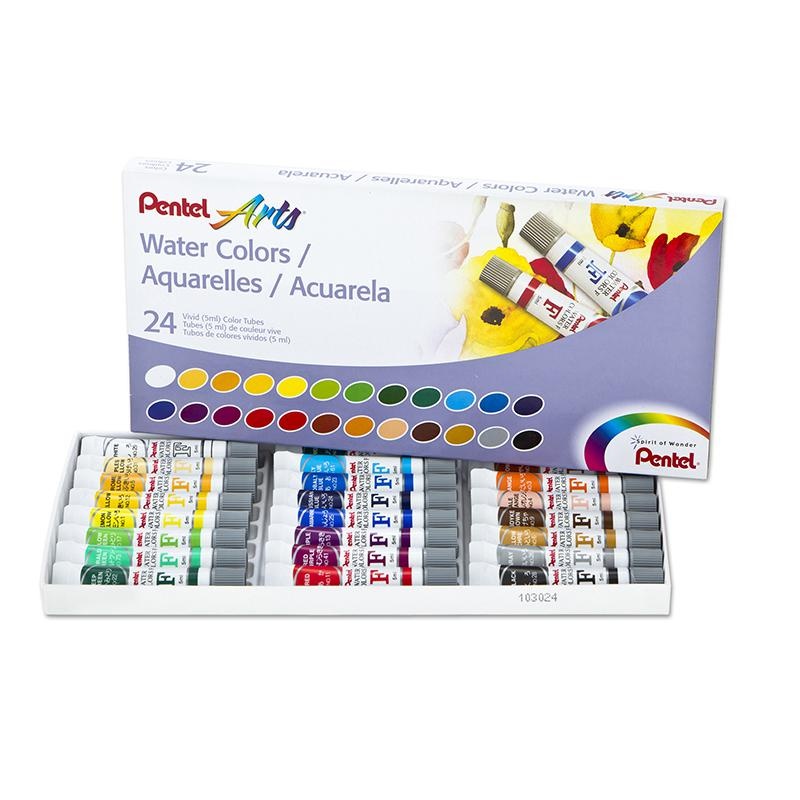 24 Color Pentel Arts Watercolor Set