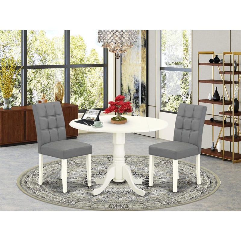 3-Piece Dining Table Set with Wooden Table